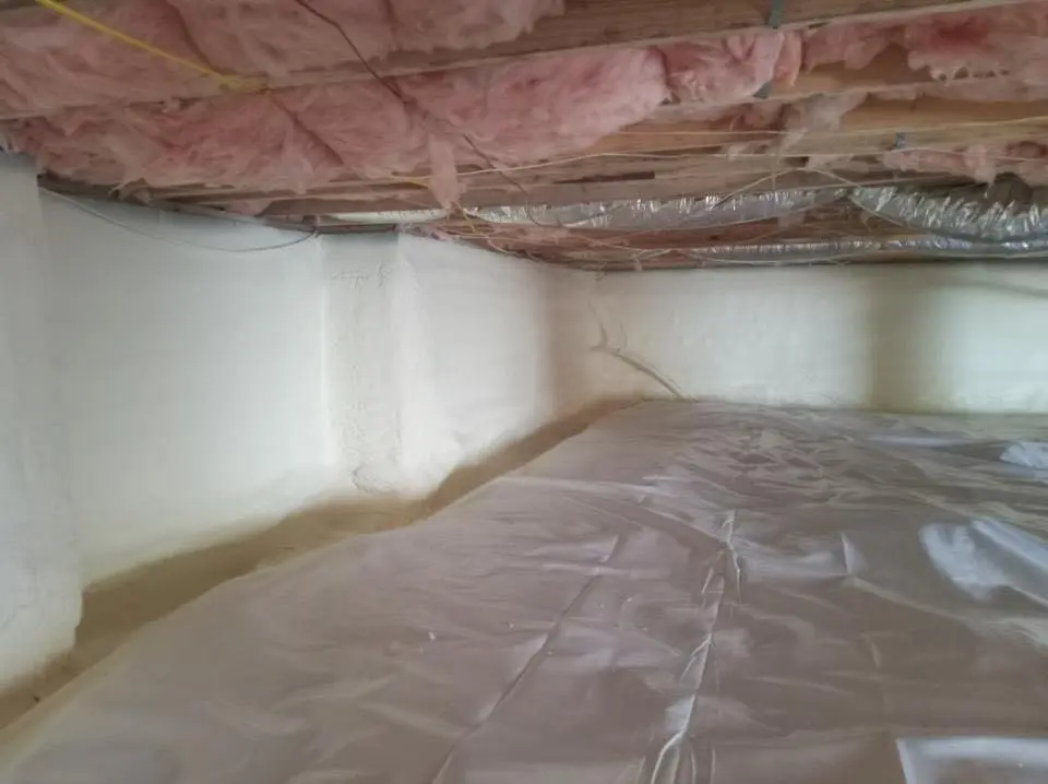 Crawl space encapsulation with closed-cell spray foam for Attic Insulation in Carlstadt